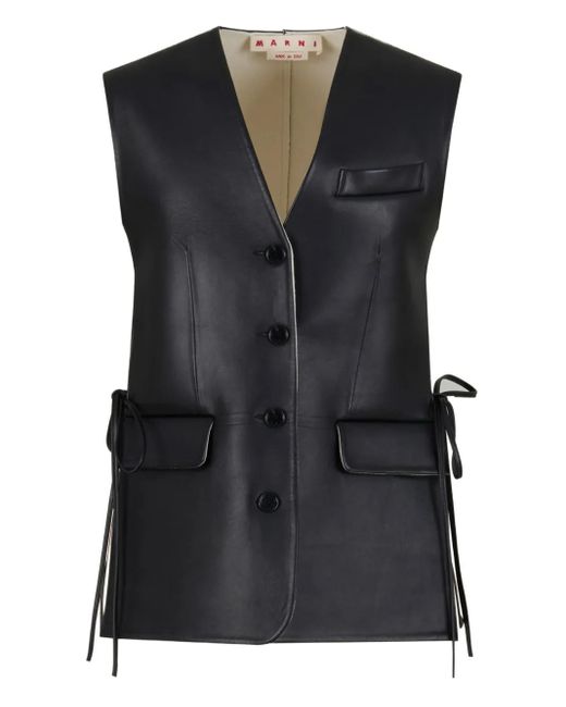 Chaleco con botones en el frente Marni de color Black