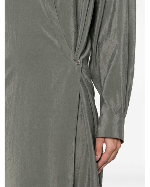 Robe mi-longue Twisted Lemaire en coloris Gray