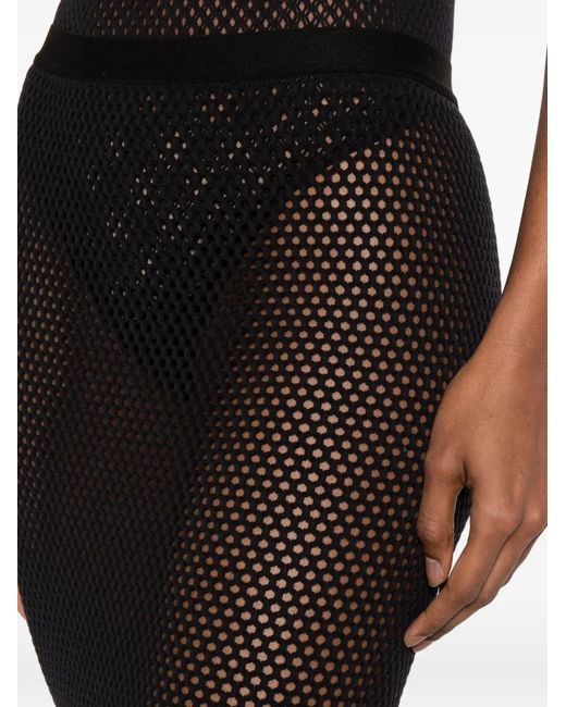 Wardrobe NYC Black X Rhw Mesh Midi Skirt