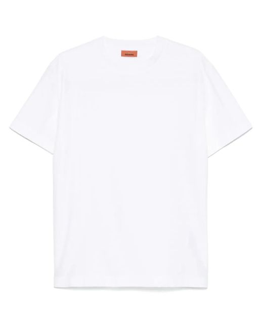 Missoni White Tonal-Zigzag Cotton T-Shirt for men