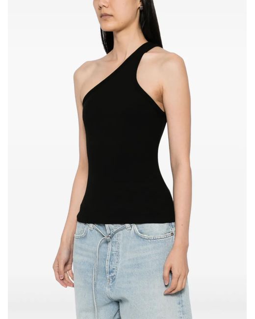 Agolde Black Fine-Ribbed Top