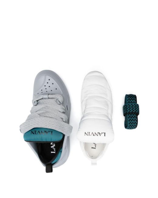 Lanvin Curb Sneakers mit herausnehmbarer Innensohle in White für Herren
