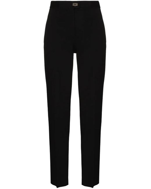 Ferragamo Black High-Waist Tailored Trousers