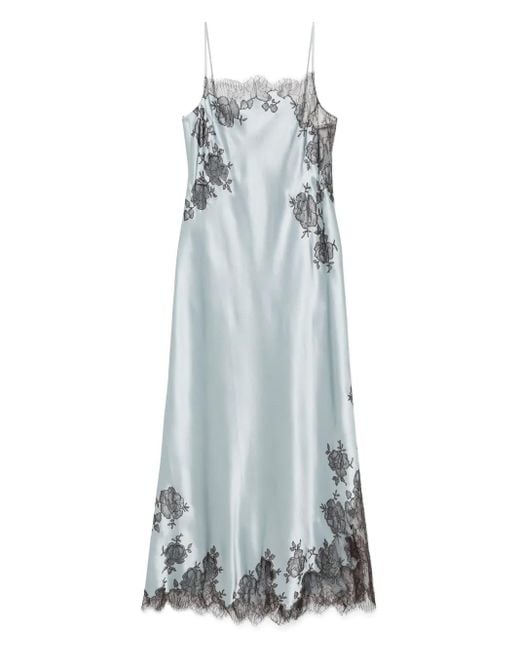 Carine Gilson Blue Silk Nightdress