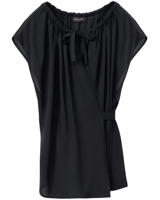 Fabiana Filippi ラップ ブラウス Black