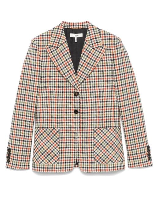 Chloé Multicolor Karierter Blazer