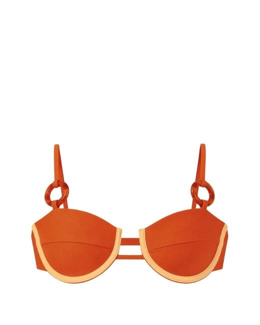 Baobab Orange Roa Ring-Detail Bikini Top