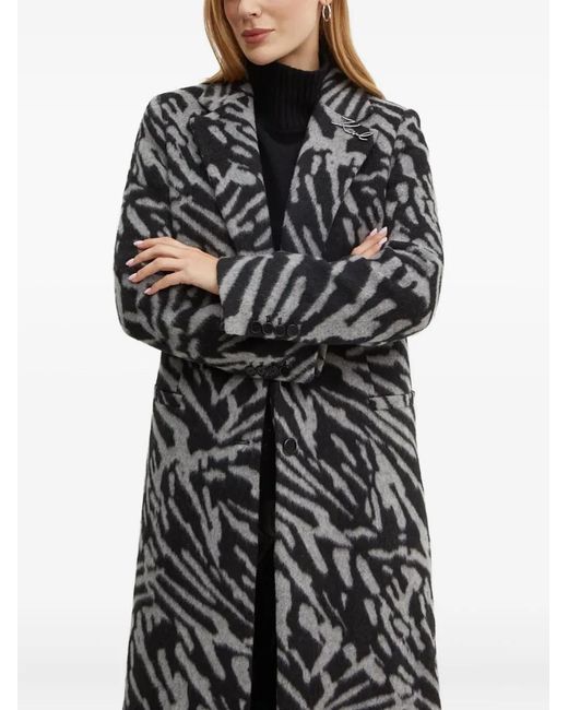 Karl Lagerfeld Gray Patterned Coat