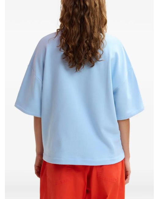 Essentiel Antwerp Blue Floral-Pattern T-Shirt
