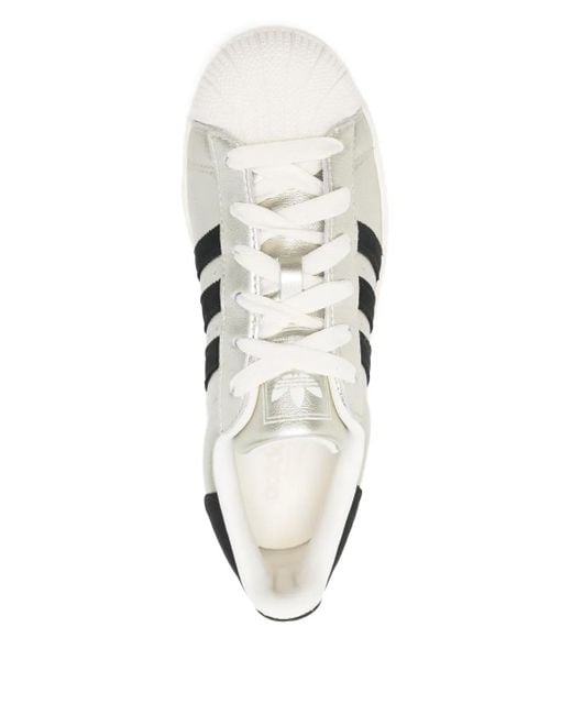 Adidas Originals White Superstar Ii 3-Stripe Sneakers
