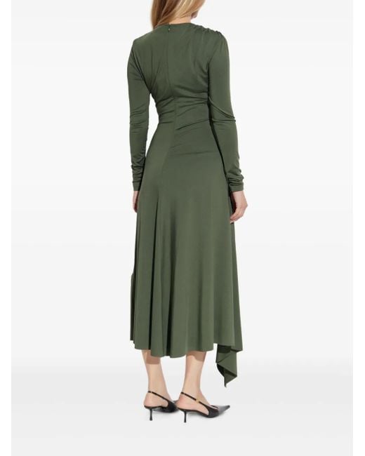 Abito Midi Asimmetrico di Victoria Beckham in Green