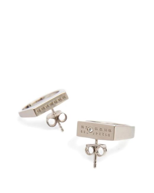 MM6 by Maison Margiela White Chevalier Ring Earrings