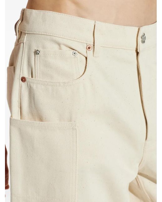 KENZO White Jean Slim À Poches Cargo for men