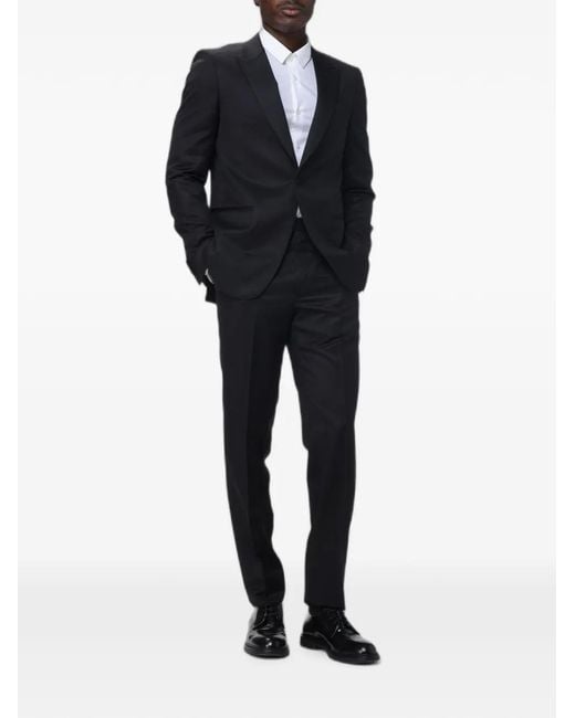 Zegna Black Peak-Lapel Tuxedo Suit for men