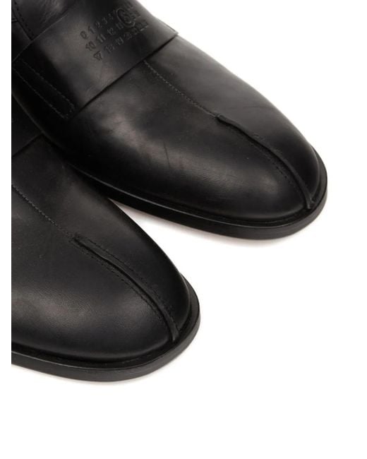 MM6 by Maison Margiela Black Split-Toe Loafers for men