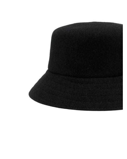 Kangol Black Logo-Patch Bucket Hat for men