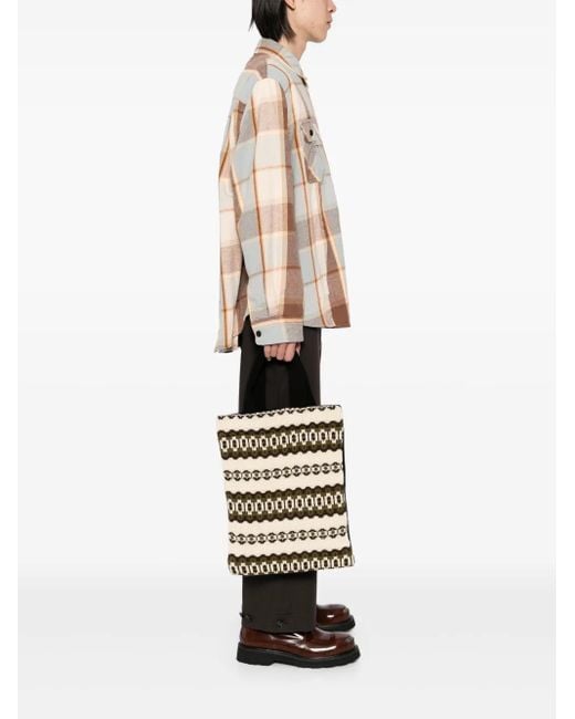Comme des Garçons Black Pattern-Jacquard Bag