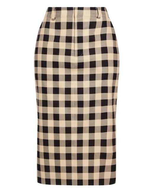 SER.O.YA Black Carl Linen Midi Skirt