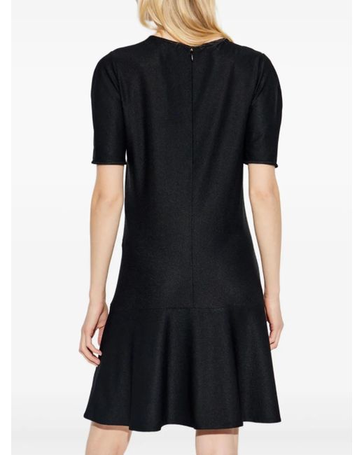 Vestido corto acampanado Emporio Armani de color Black