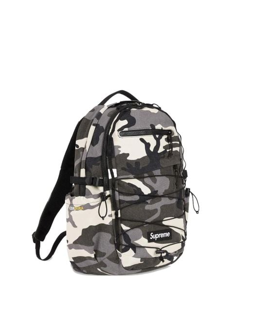 Zaino Snow Camo Con Applicazione di Supreme in Black da Uomo