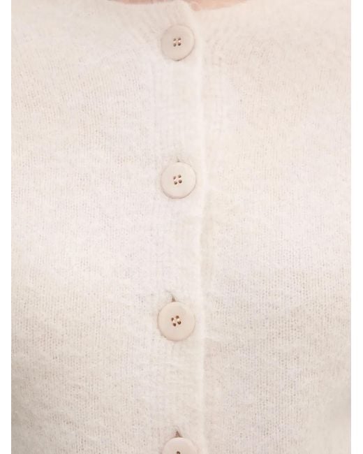 Cardigan Con Bottoni di Sandro Ferrone in White