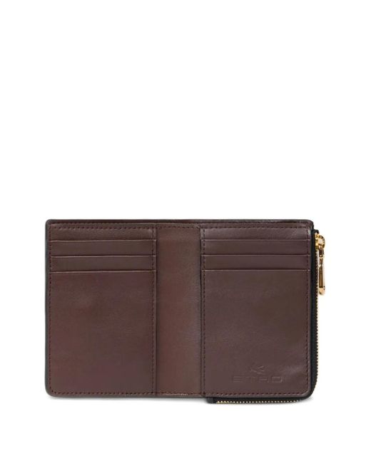 Etro Black Small Leather Wallet