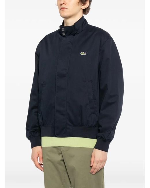Lacoste Black Twill Harrington Jacket for men
