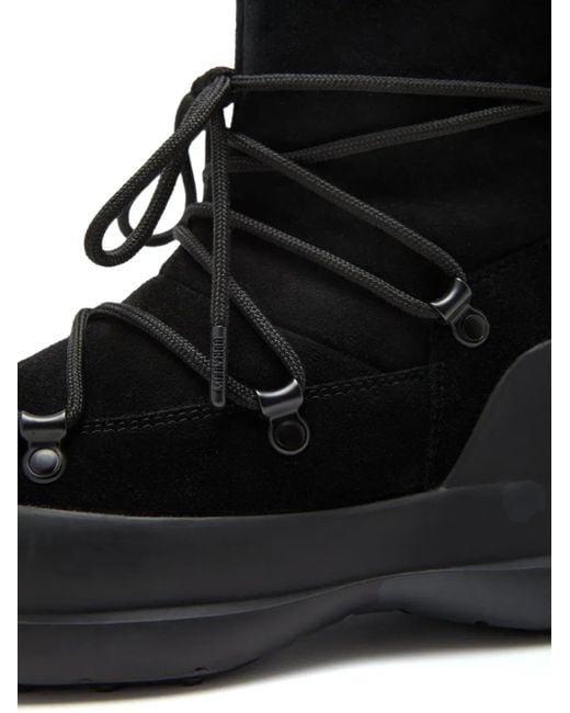 Moon Boot Black Luna Suede Boots