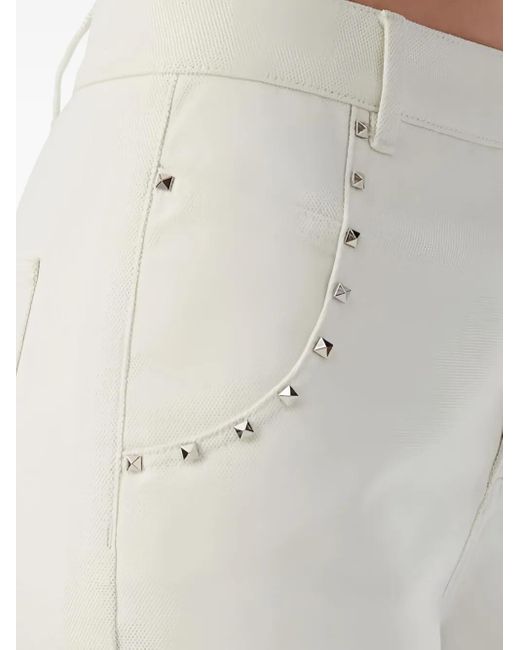 IRO White Studded Zip Trousers