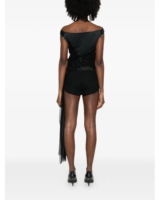 Marc Le Bihan Black Haut Brodé De Sequins