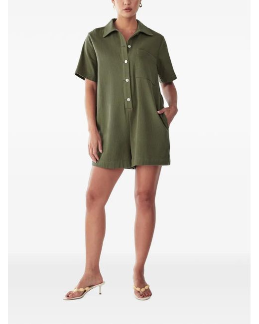 ST MRLO Green Short-Sleeve Playsuit