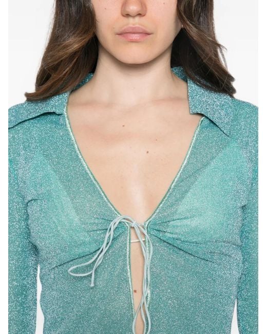 Oseree Blue Lumiere Plumage Slim Shirt