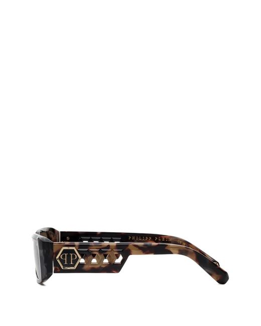 Philipp Plein Gray Rectangle Sunglasses
