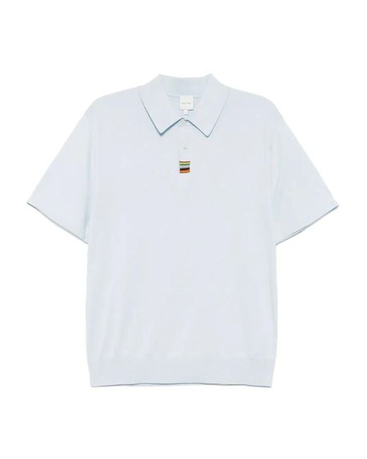 Paul Smith White Signature Stripe Detail Polo Shirt for men