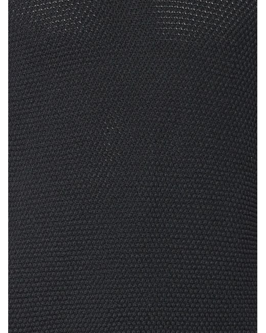 Michael Kors Black Johnny Textured Collar Polo Shirt for men