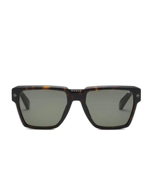 Philipp Plein Sonnenbrille Mit Eckigem Gestell in Gray für Herren