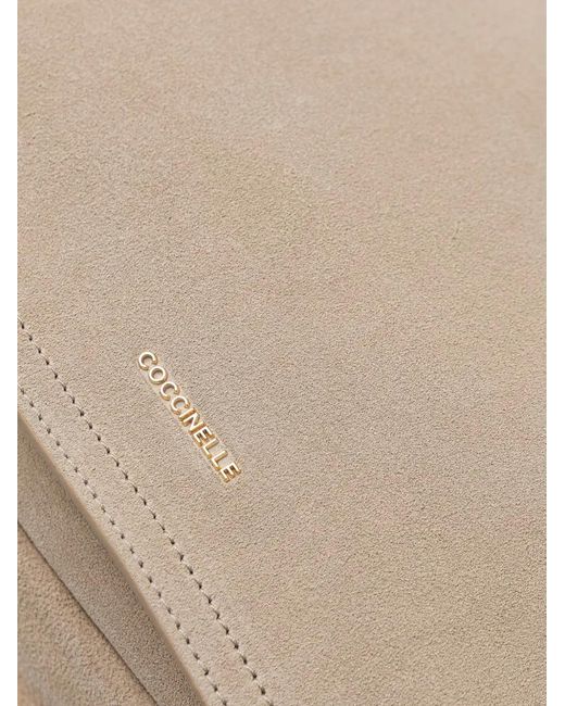Coccinelle Natural Sac Cabas En Daim À Patch Logo