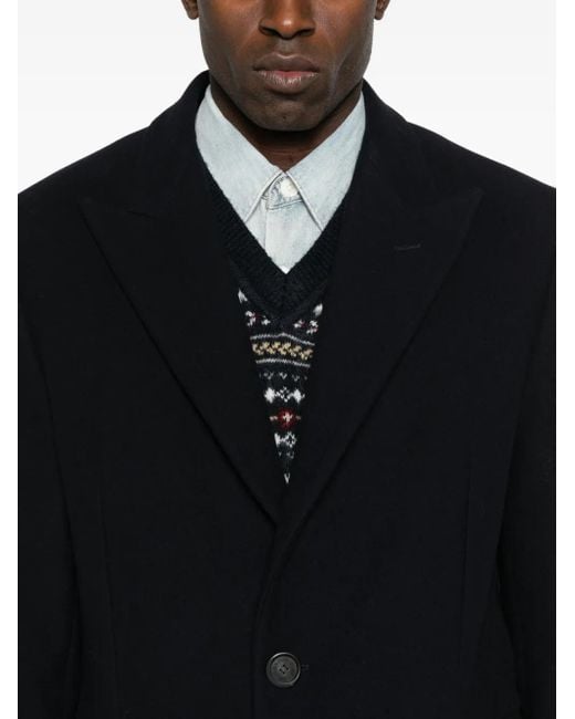 メンズ Golden Goose Deluxe Brand ウールブレンド コート Black
