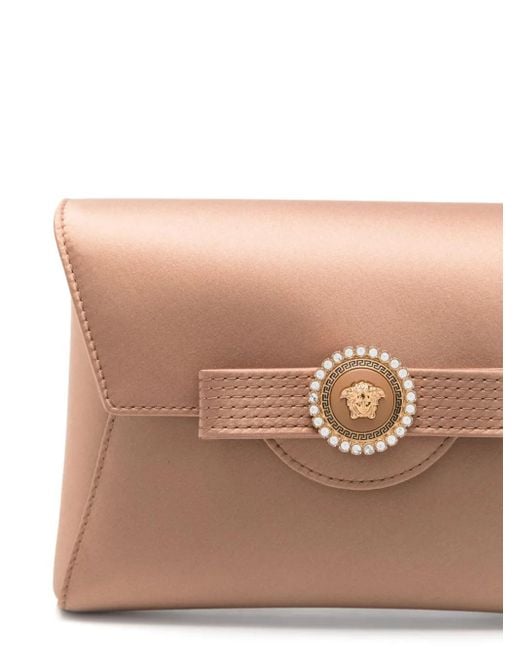 Versace Pink Crystal Ribbon Clutch