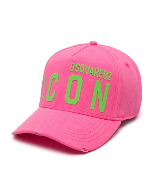 DSquared² Pink Be Icon Baseball Cap - Men's - Cotton for men