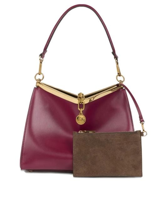 Etro Purple Medium Vela Shoulder Bag