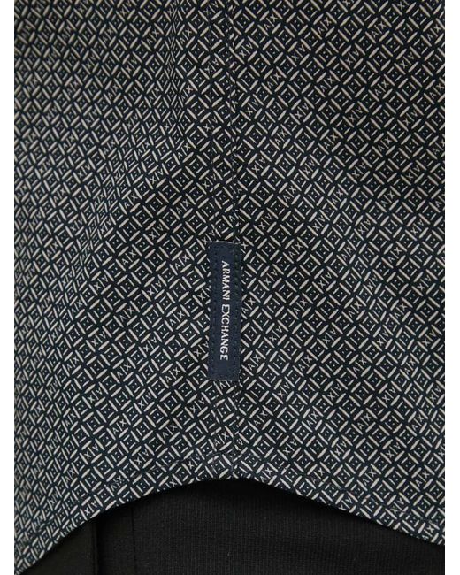 ARMANI EXCHANGE Gray Patterned Shirt for men