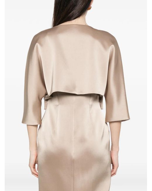 Fely Campo Natural Broad-Sleeve Crop Jacket