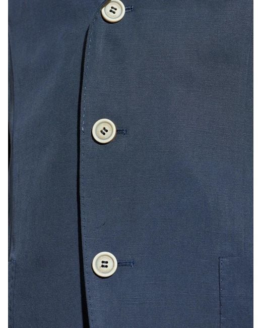 Eleventy Blue Button Single-Breasted Blazer for men