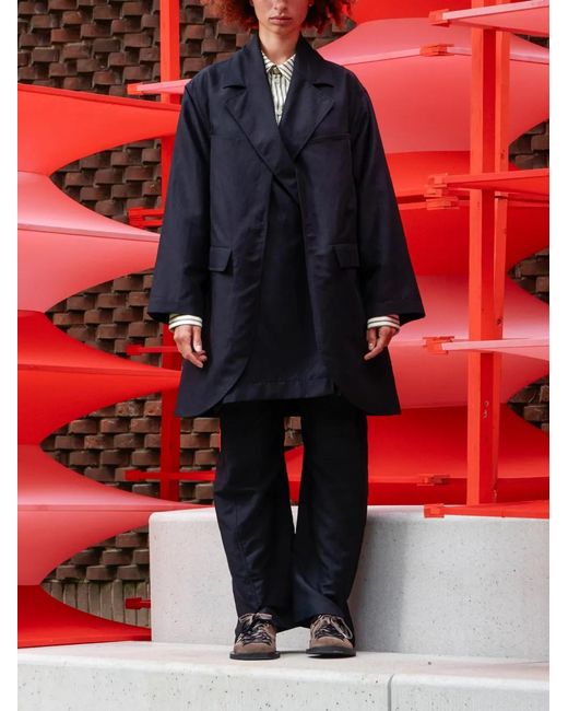 Henrik Vibskov Black Beetle Notch-Lapel Coat