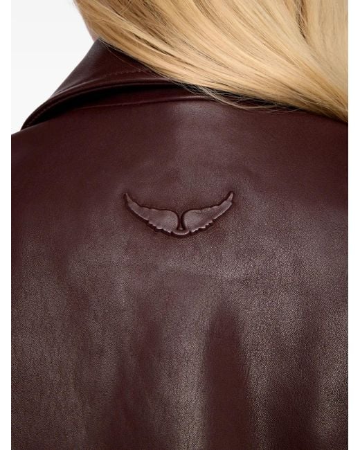 Zadig & Voltaire Brown Kimo Leather Jacket