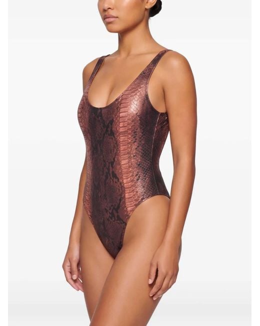 Jean Paul Gaultier Red Maillot De Bain À Détails De Volants