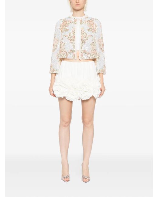 Needle & Thread White Baroque-Floral Jacket
