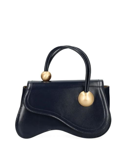 Cult Gaia レザーハンドバッグ Blue