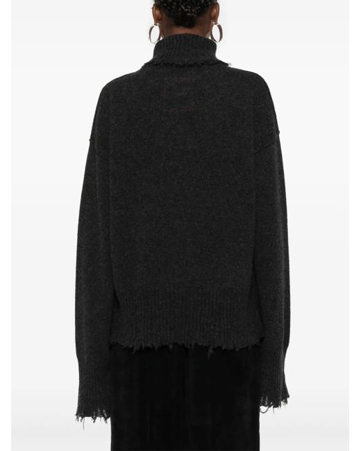 Uma Wang Black High-Neck Sweater
